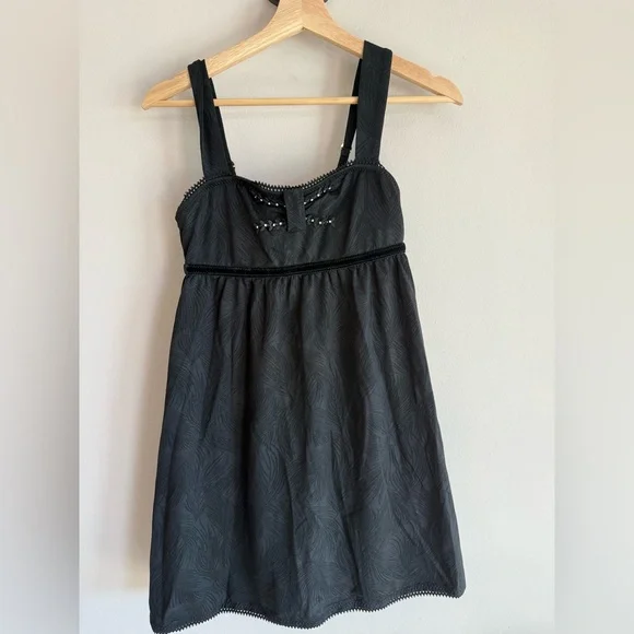 Betsey Johnson Babydoll Dress - Jet Black swim coverup s - Picture 3 of 9